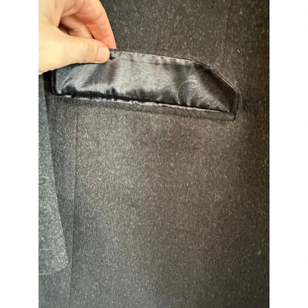 LRL Ralph Lauren Flannel Sport Coat Gray Black Wool Silk Cashmere Mens 48L